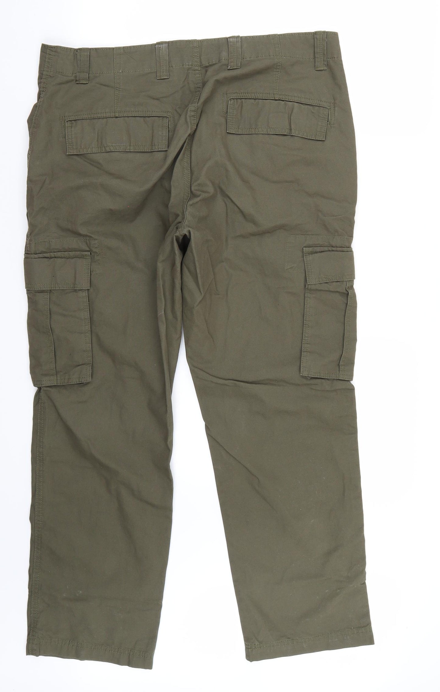 F&F Mens Green   Cargo Trousers Size 36 L29 in