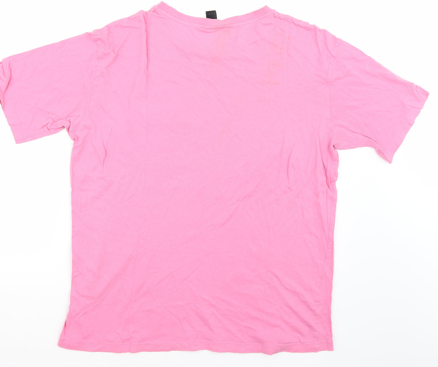 H&M Mens Pink    T-Shirt Size L
