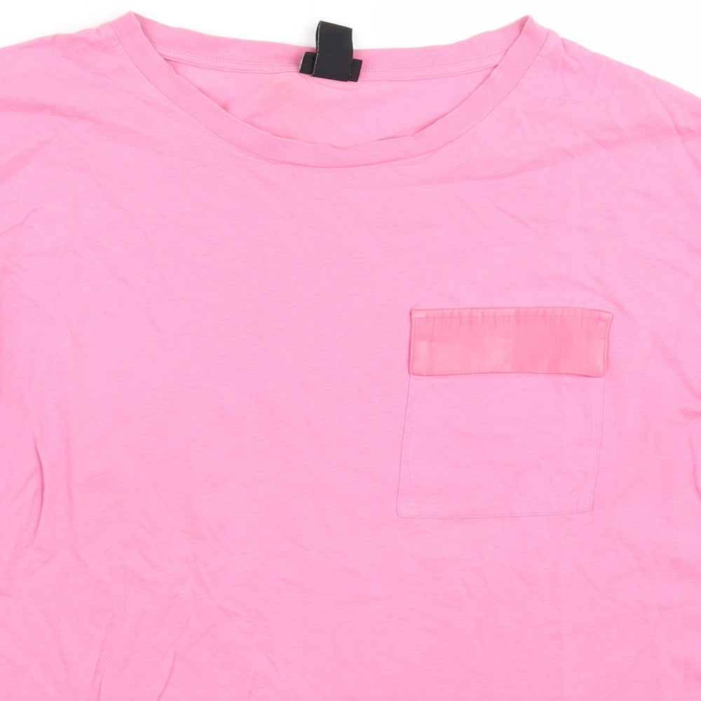 H&M Mens Pink    T-Shirt Size L