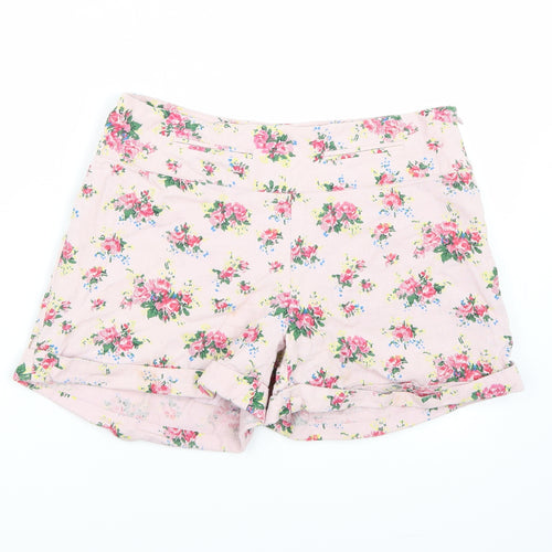 Darling Womens Pink Floral  Bermuda Shorts Size S
