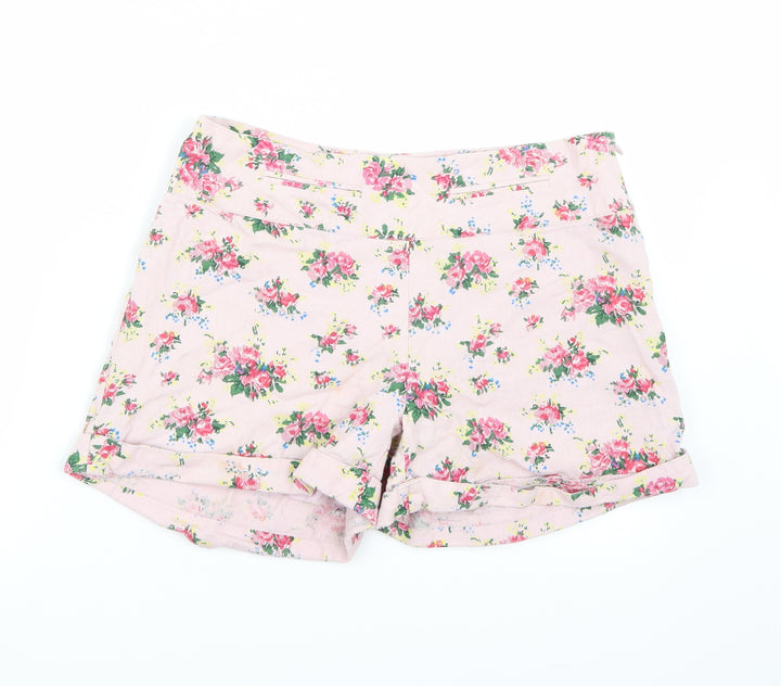 Darling Womens Pink Floral  Bermuda Shorts Size S