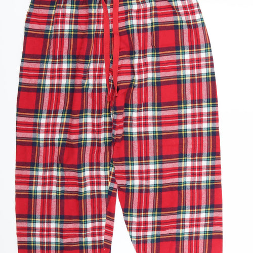 love to lounge Womens Red Check  Sweatpants Trousers Size M L27 in