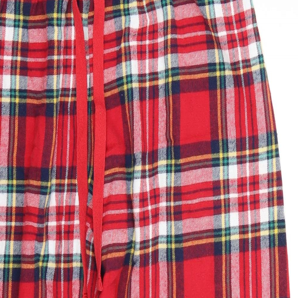 love to lounge Womens Red Check  Sweatpants Trousers Size M L27 in