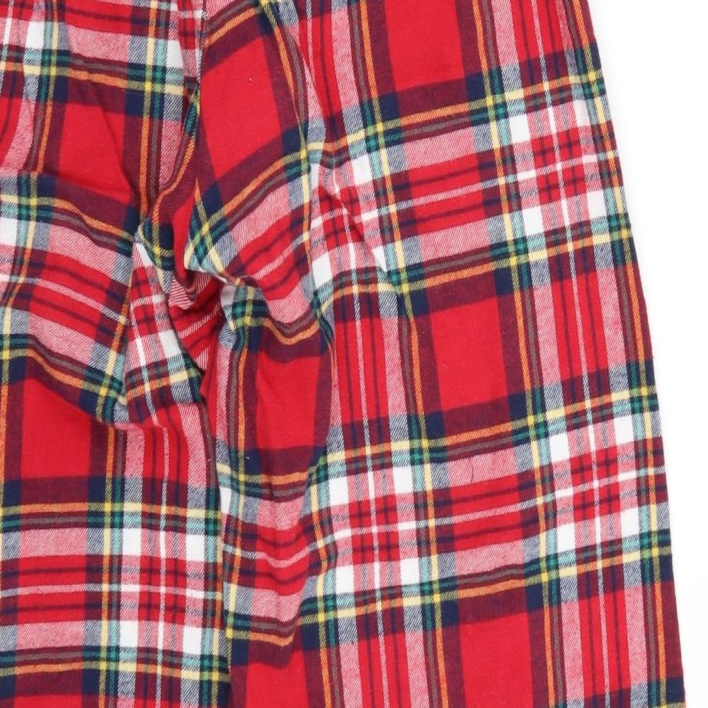 love to lounge Womens Red Check  Sweatpants Trousers Size M L27 in