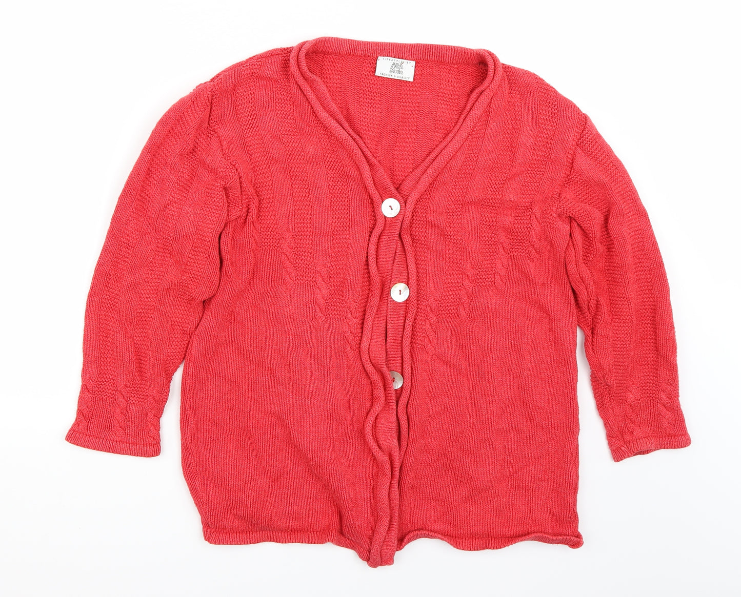 Alba Moda Womens Red   Cardigan Jumper Size 10