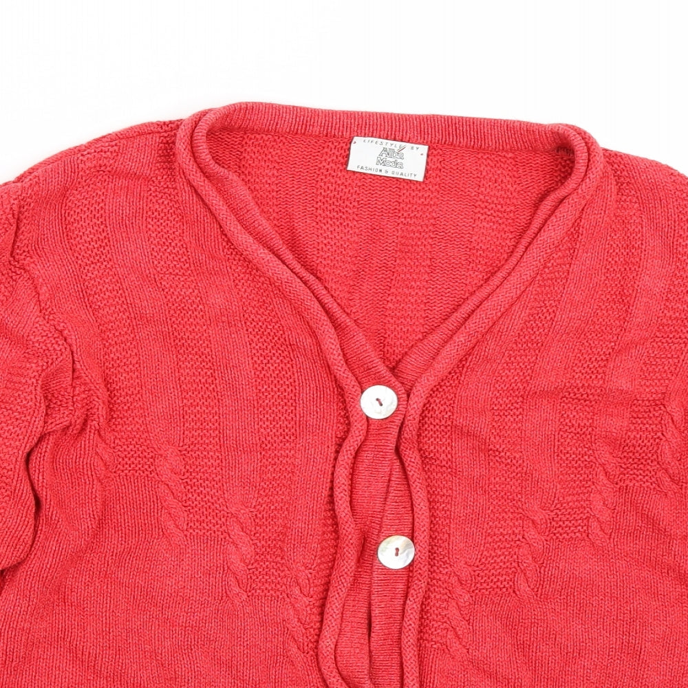 Alba Moda Womens Red   Cardigan Jumper Size 10
