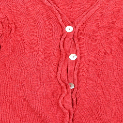 Alba Moda Womens Red   Cardigan Jumper Size 10