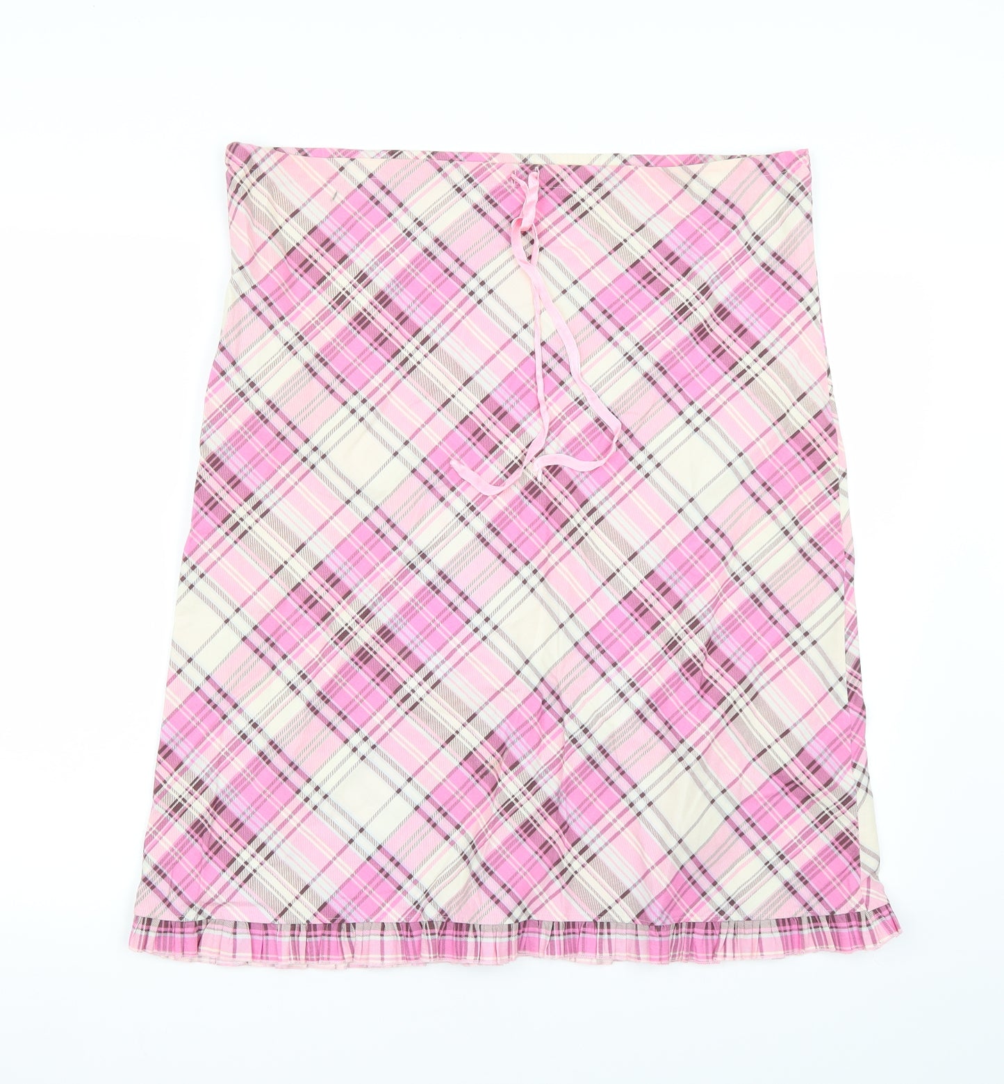 Onyx Womens Pink Check  A-Line Set Size L