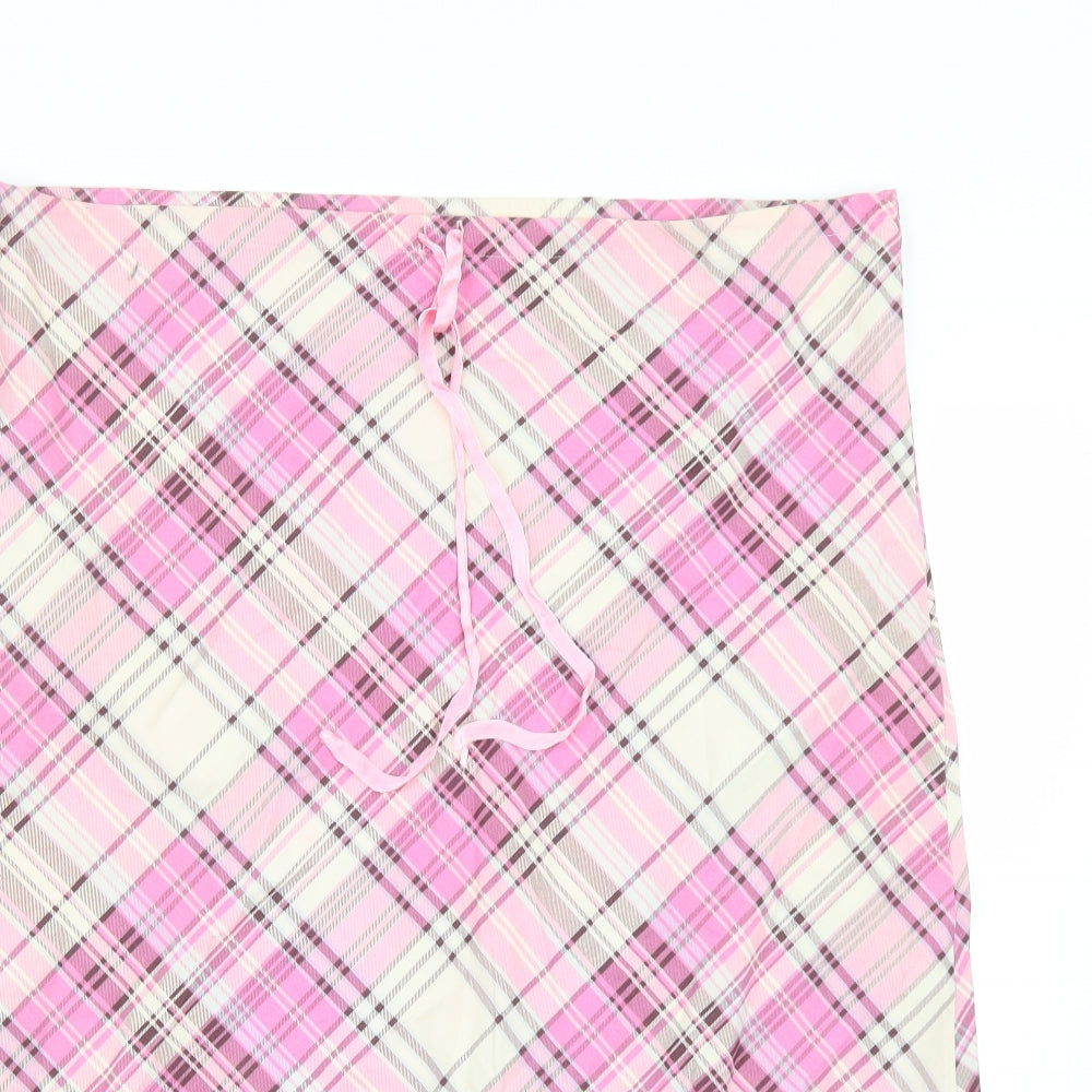Onyx Womens Pink Check  A-Line Set Size L