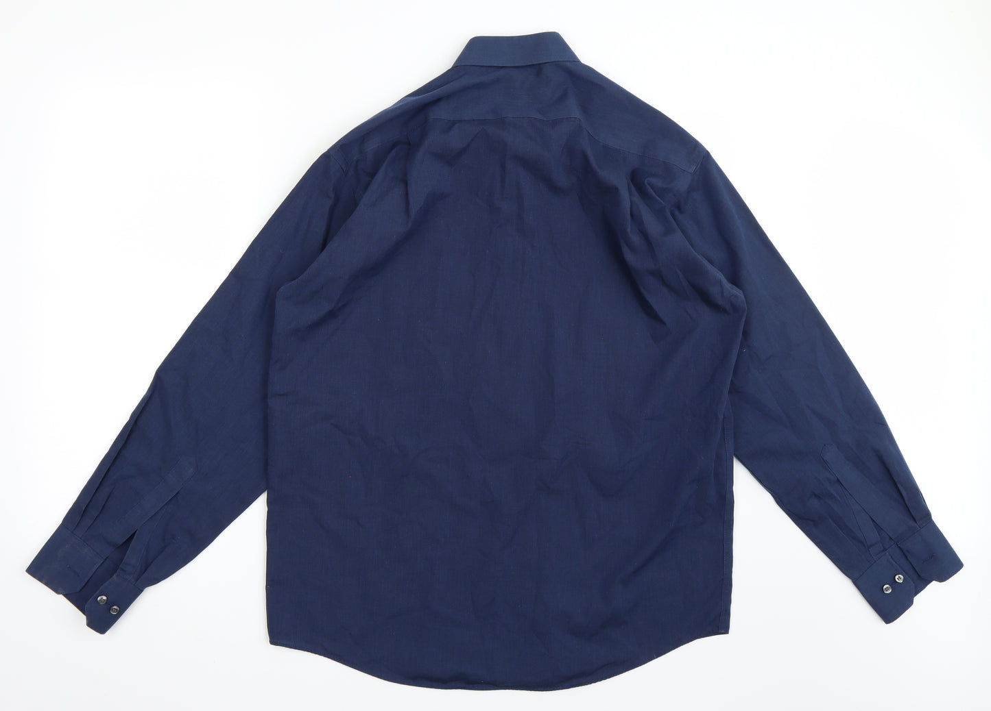 Marks Mens Blue    Button-Up Size 15.5