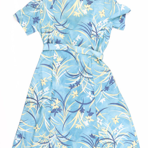 Debenhams Womens Blue Floral  Shirt Dress  Size 10