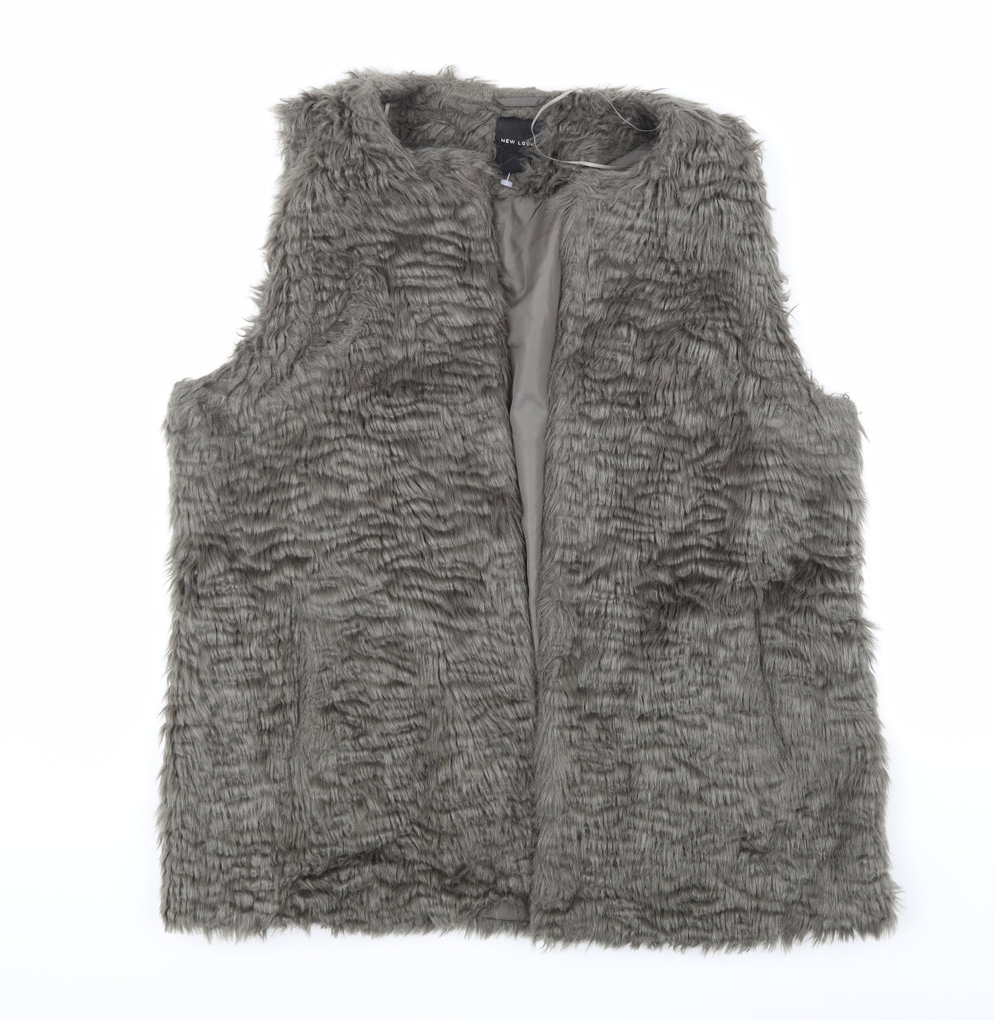 New Look Womens Grey   Gilet Coat Size 18