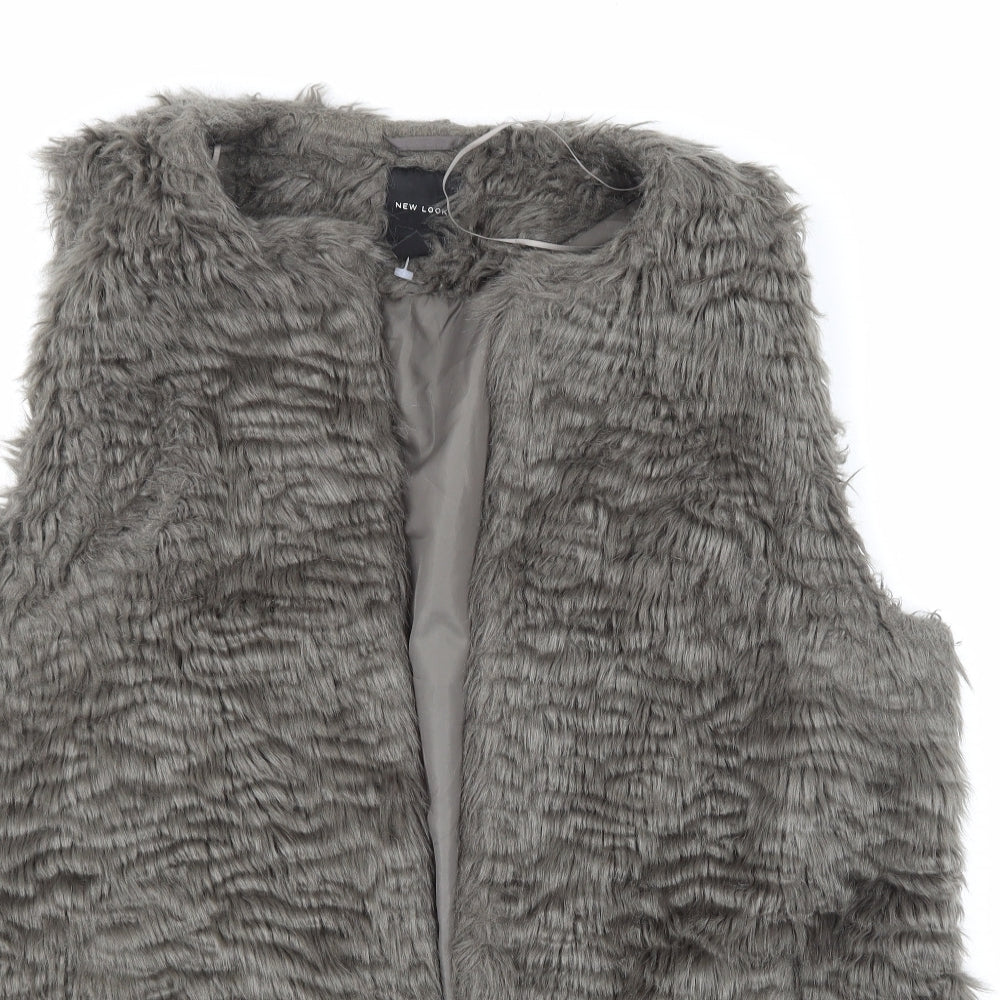 New Look Womens Grey   Gilet Coat Size 18