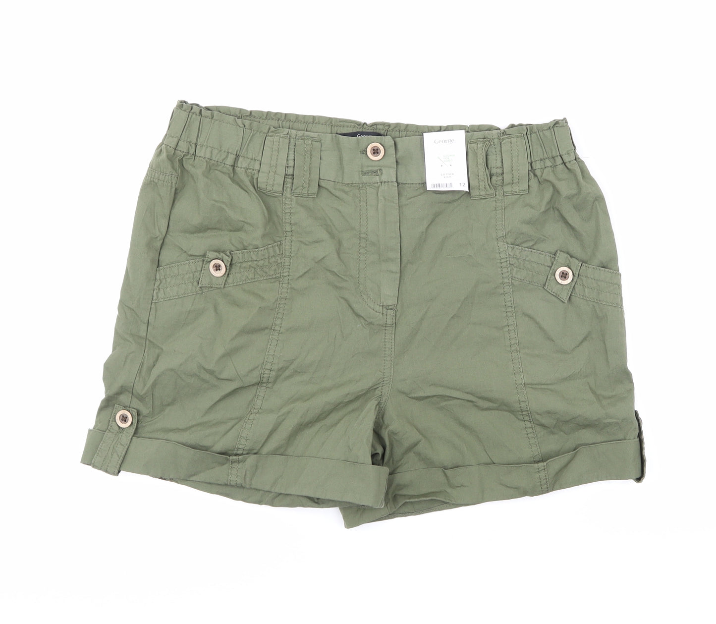 George Womens Green   Chino Shorts Size 12