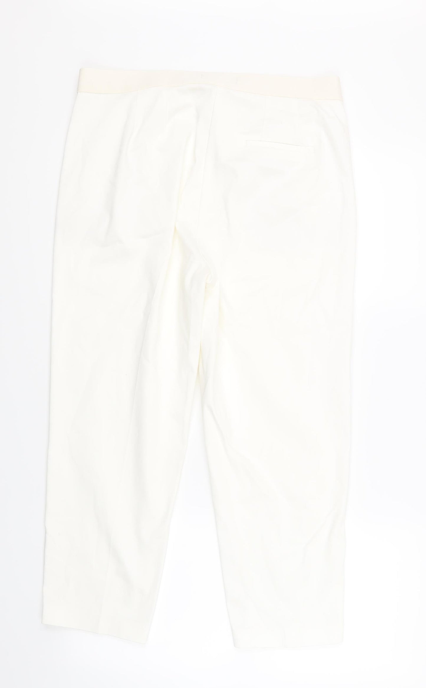 Marks and Spencer Womens White   Trousers  Size 14 L23 in