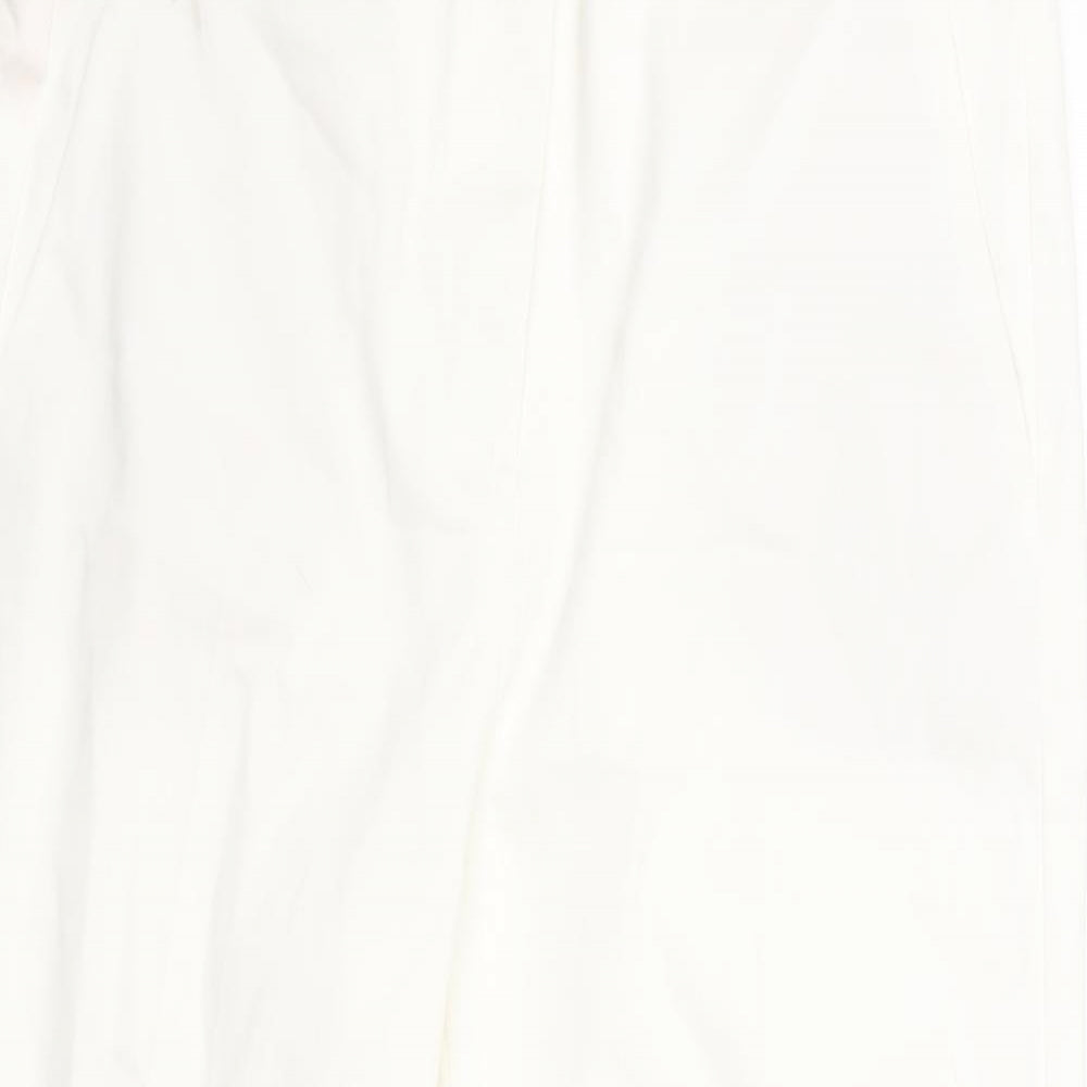 Marks and Spencer Womens White   Trousers  Size 14 L23 in
