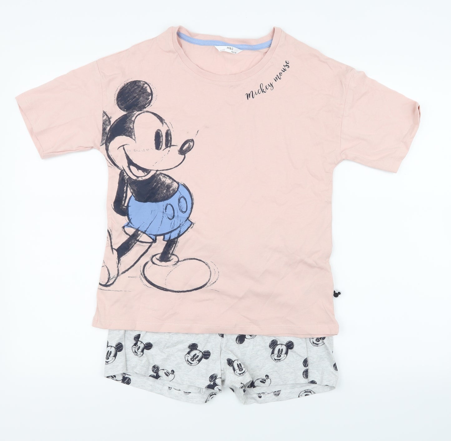 Marks and Spencer Girls Pink   Top Pyjama Set Size 12-13 Years