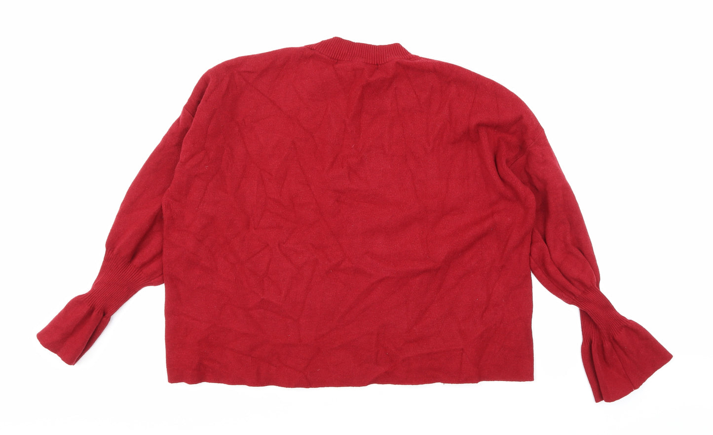 Mango Womens Red  Knit Pullover Jumper Size L