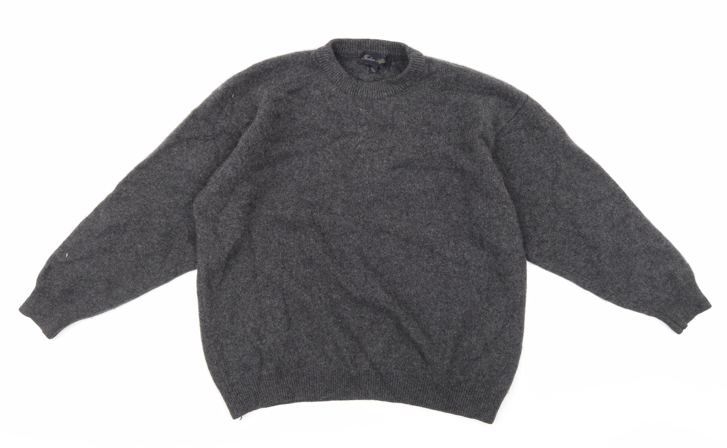 Fashion Affairs Mens Grey  Knit Pullover Jumper Size L