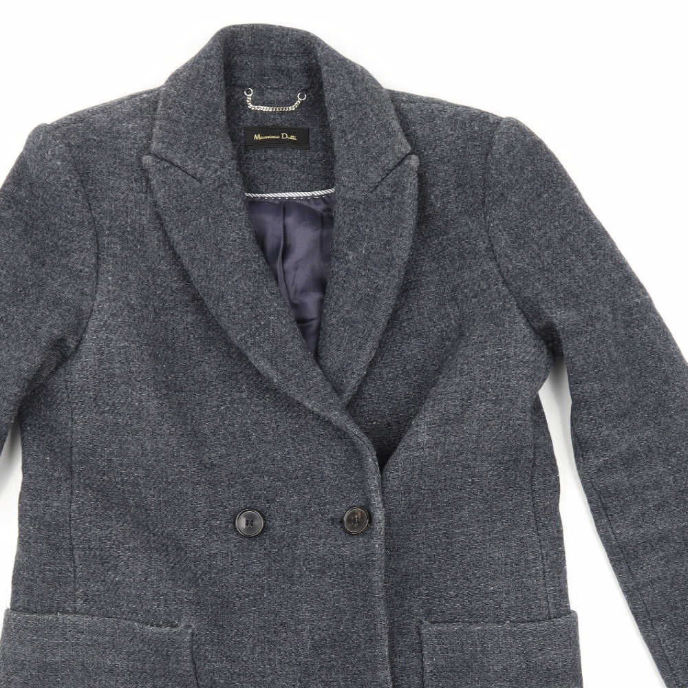 Massamino dutti Womens Blue   Jacket Coat Size 10