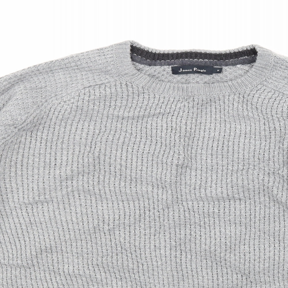 James Pringle Mens Grey  Knit Pullover Jumper Size M