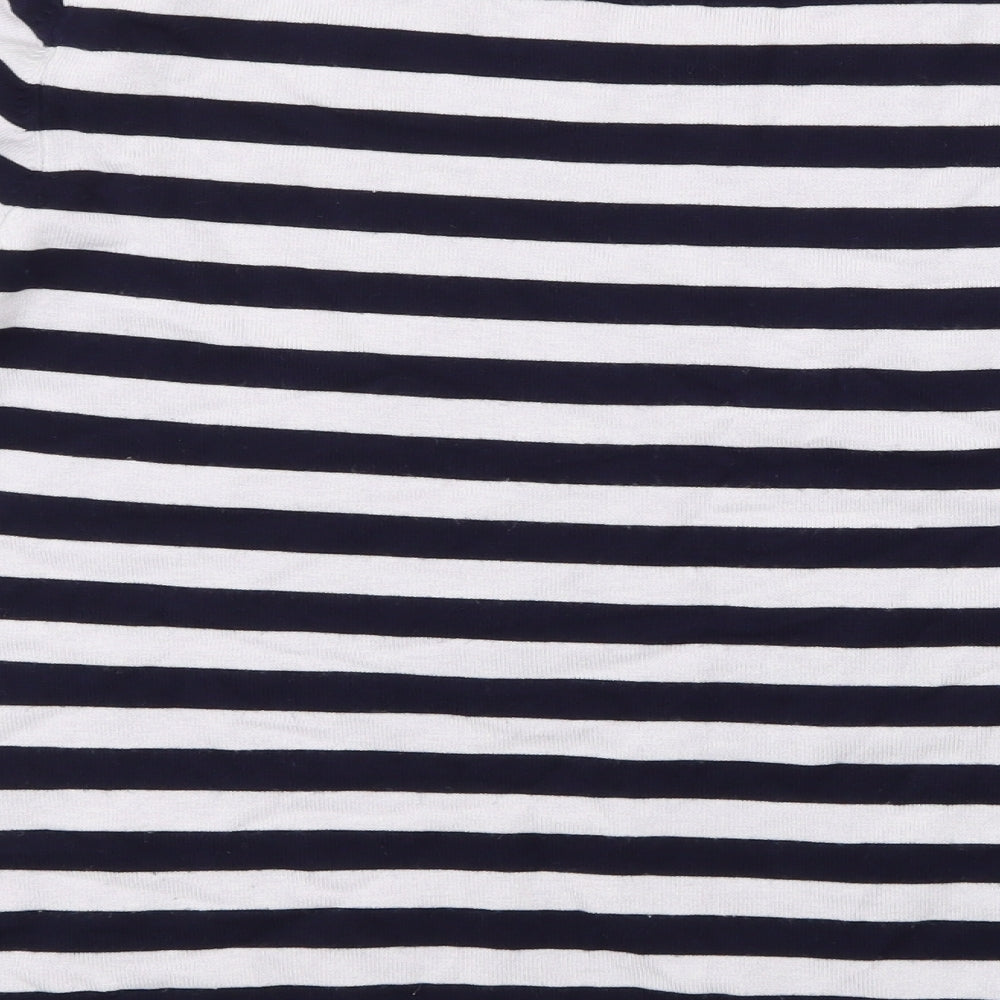 Paramour Womens Blue Striped Knit Pullover Jumper Size XL