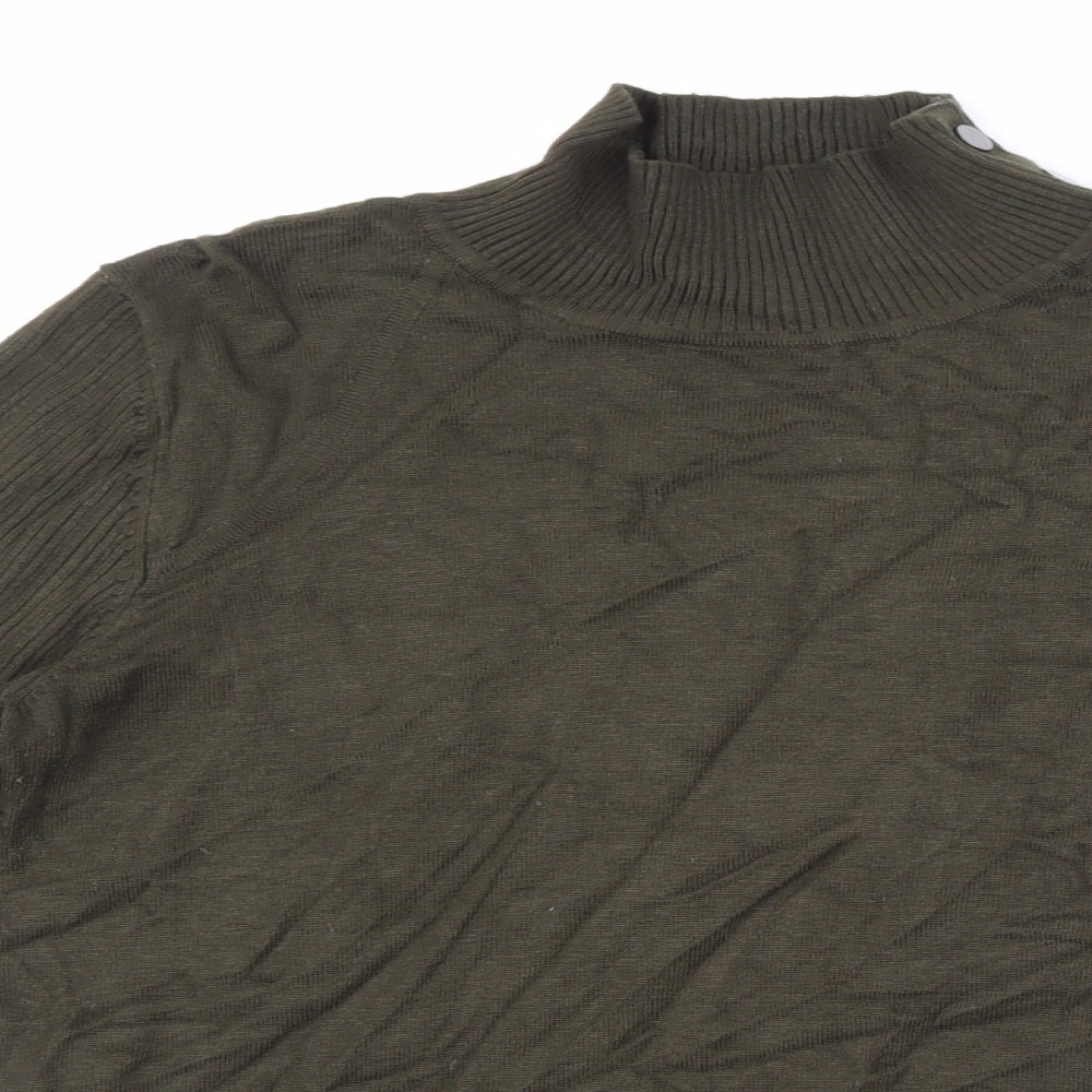 Cortefiel Womens Green  Knit Pullover Jumper Size L