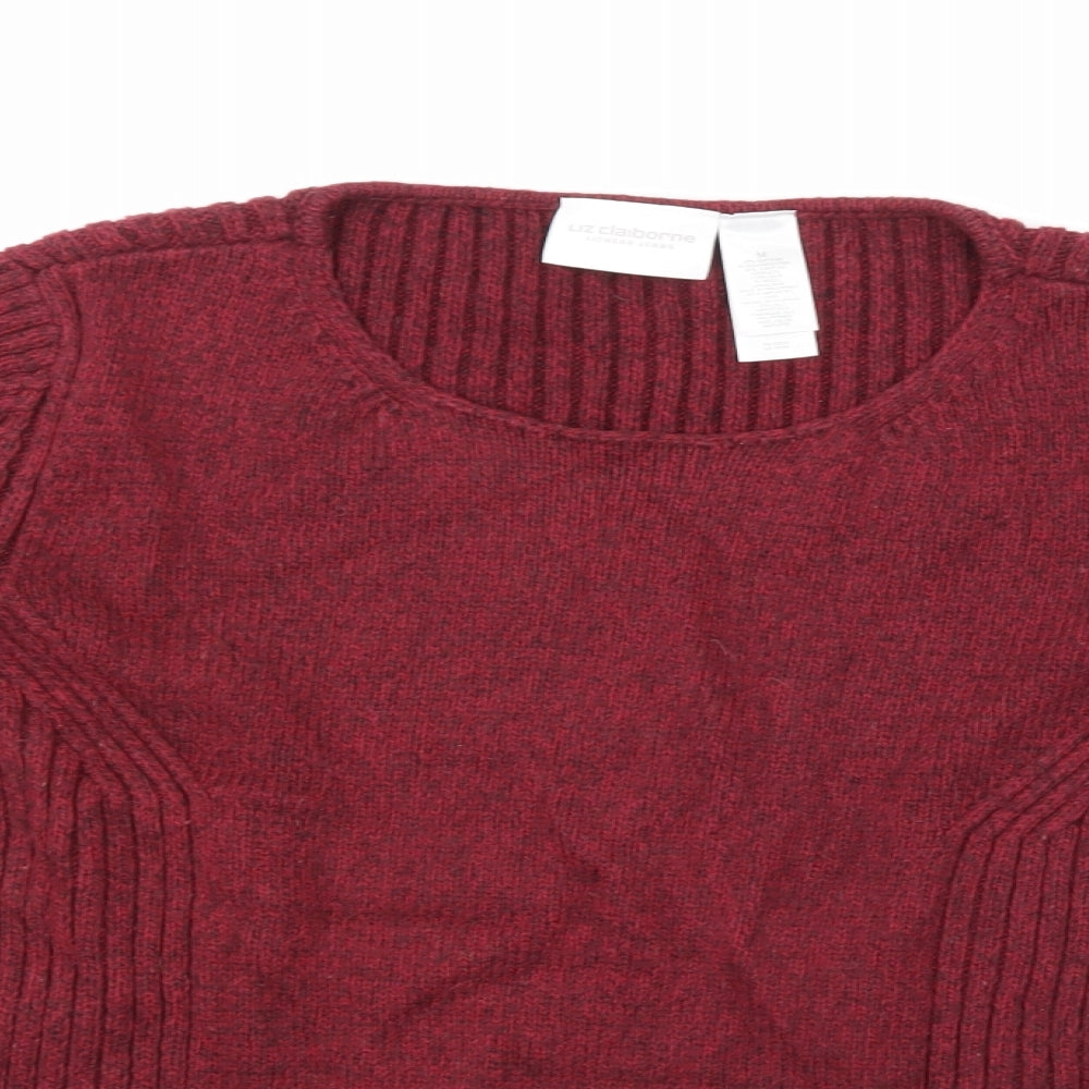 Liz Claiborne Womens Purple  Knit Pullover Jumper Size M