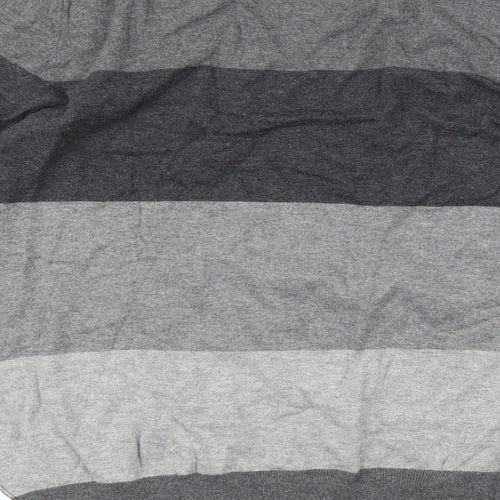 Gap Mens Grey Striped Knit Pullover Jumper Size L
