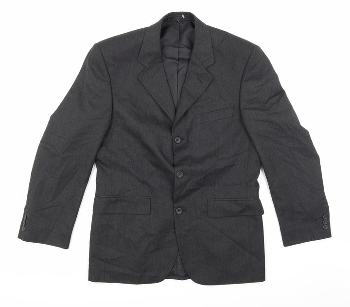 Preworn Mens Grey Jacket Suit Jacket Size 38