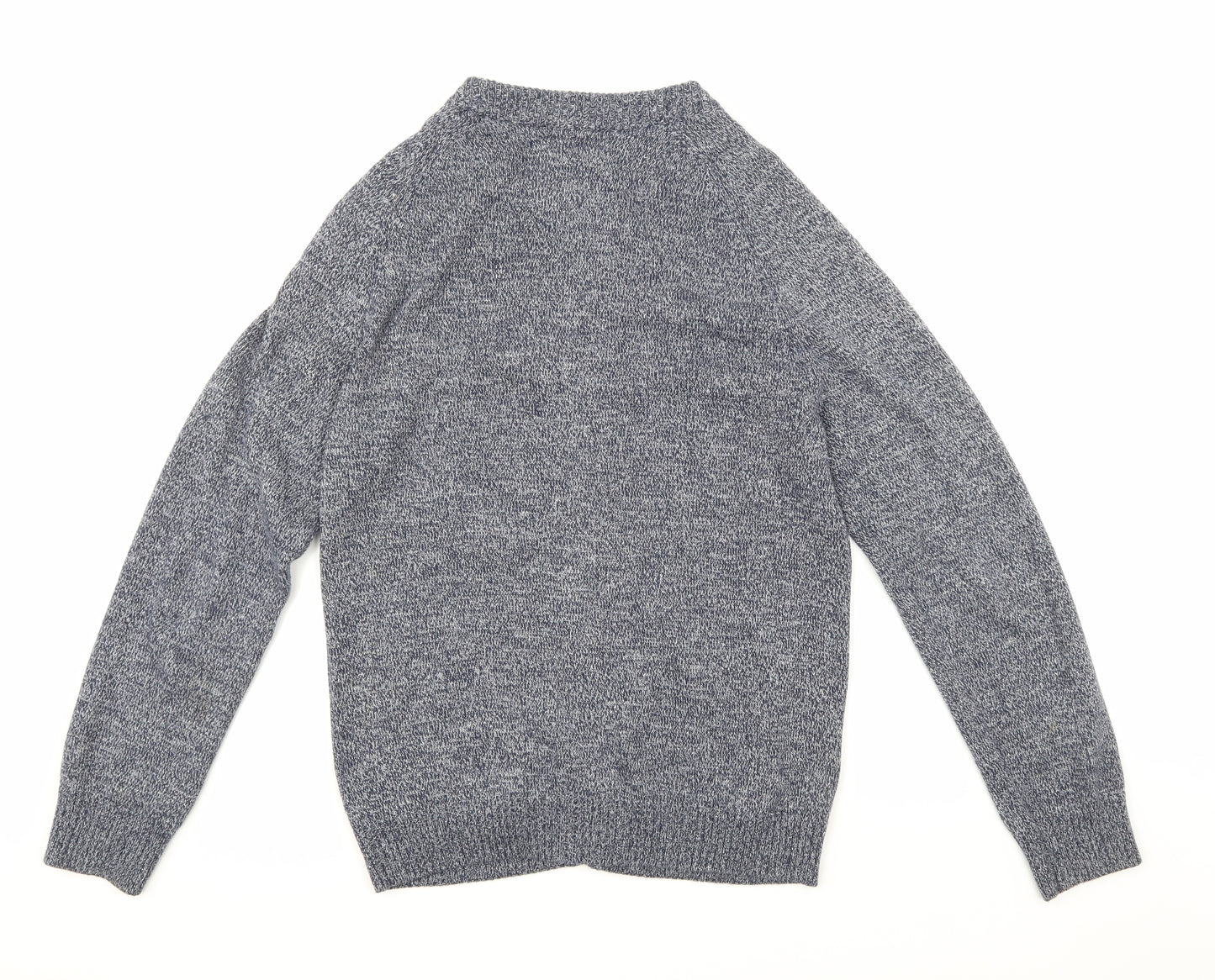 H&M Mens Blue  Knit Cardigan Jumper Size L
