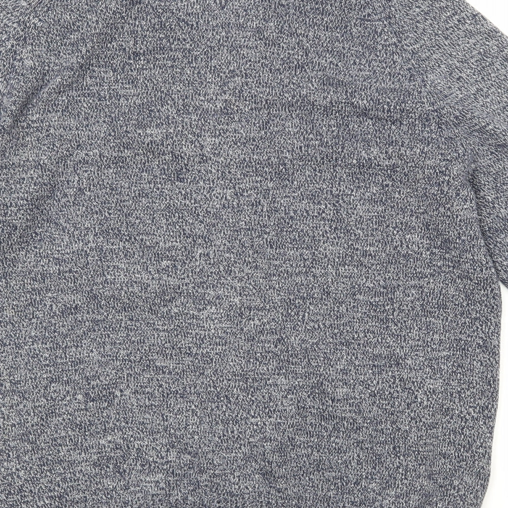 H&M Mens Blue  Knit Cardigan Jumper Size L