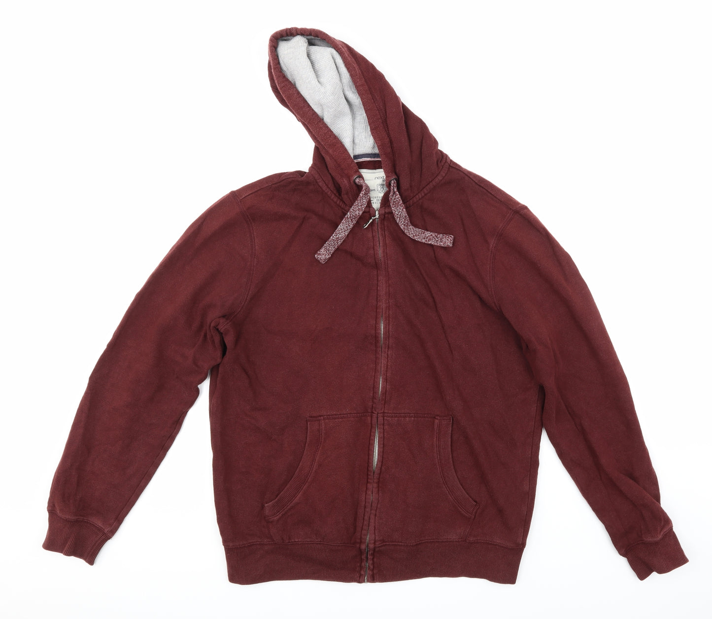 NEXT Mens Red   Full Zip Hoodie Size L