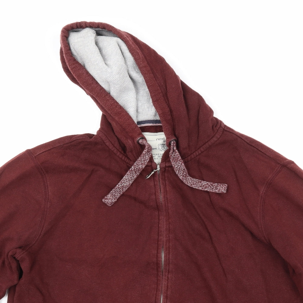 NEXT Mens Red   Full Zip Hoodie Size L