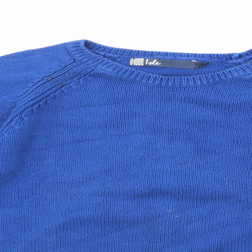 Isle Womens Blue  Knit Pullover Jumper Size S