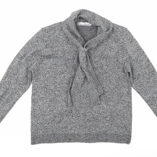 Pure & Natural Womens Grey  Knit Pullover Jumper Size L