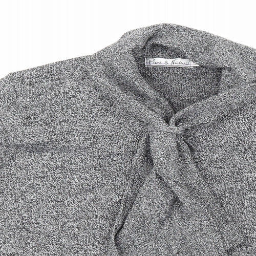 Pure & Natural Womens Grey  Knit Pullover Jumper Size L