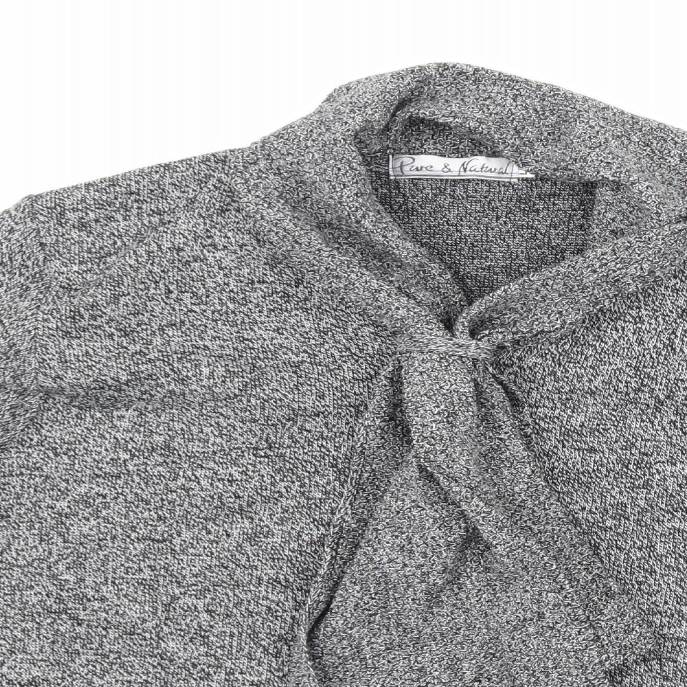 Pure & Natural Womens Grey  Knit Pullover Jumper Size L