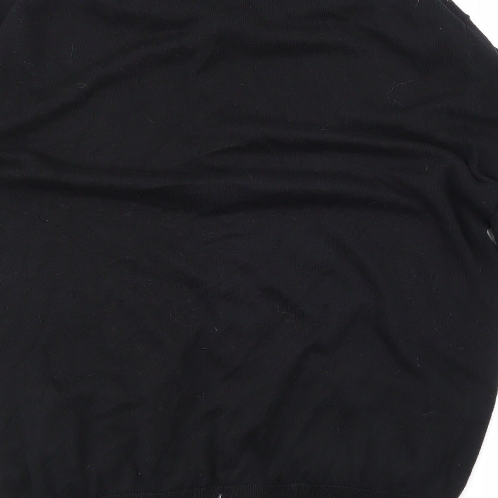 H&M Mens Black  Knit Cardigan Jumper Size M