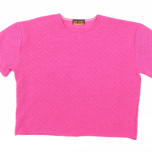 Body Spirit Womens Pink   Basic T-Shirt Size XL