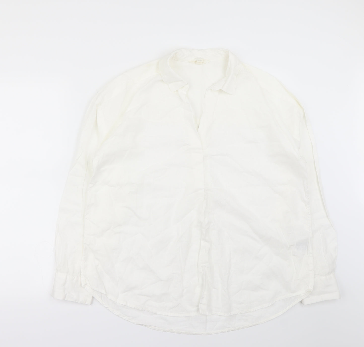 H&M Womens White   Basic Blouse Size 8