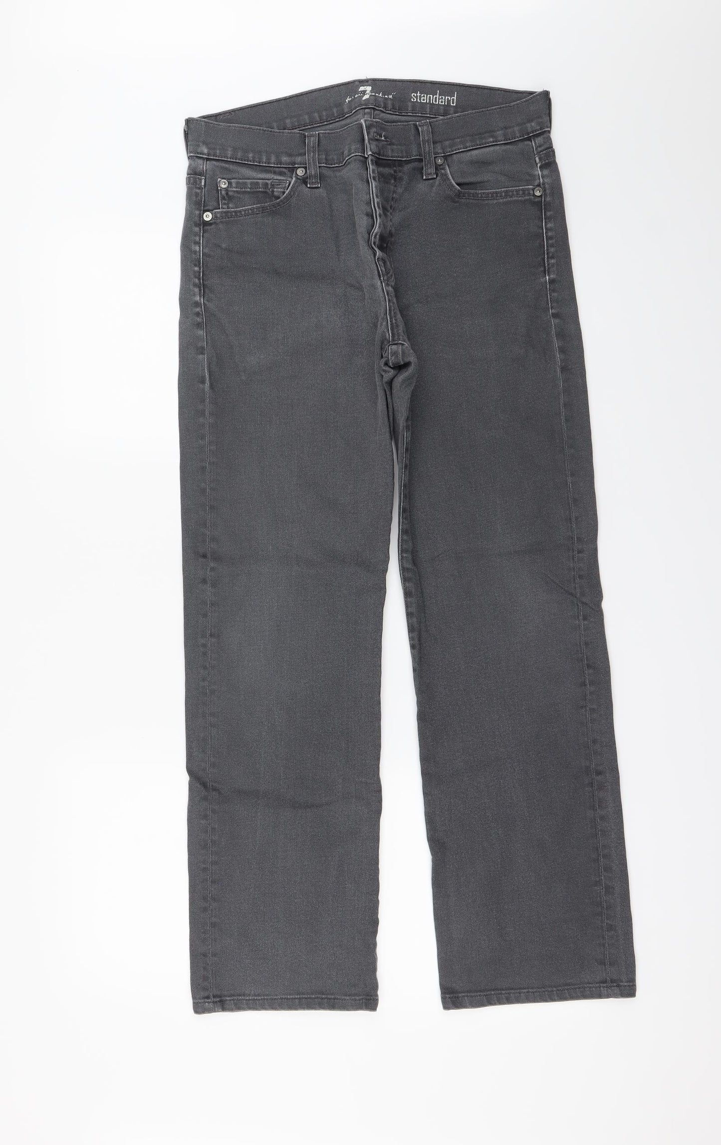 7 For All Mankind Mens Grey   Straight Jeans Size 31 L28 in