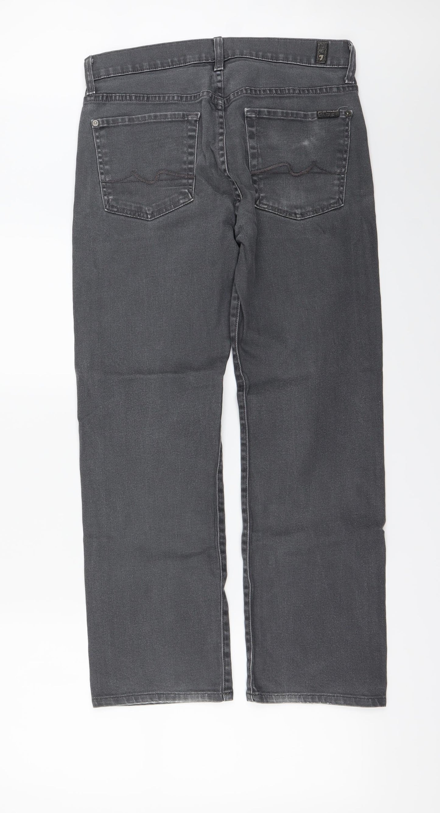 7 For All Mankind Mens Grey   Straight Jeans Size 31 L28 in