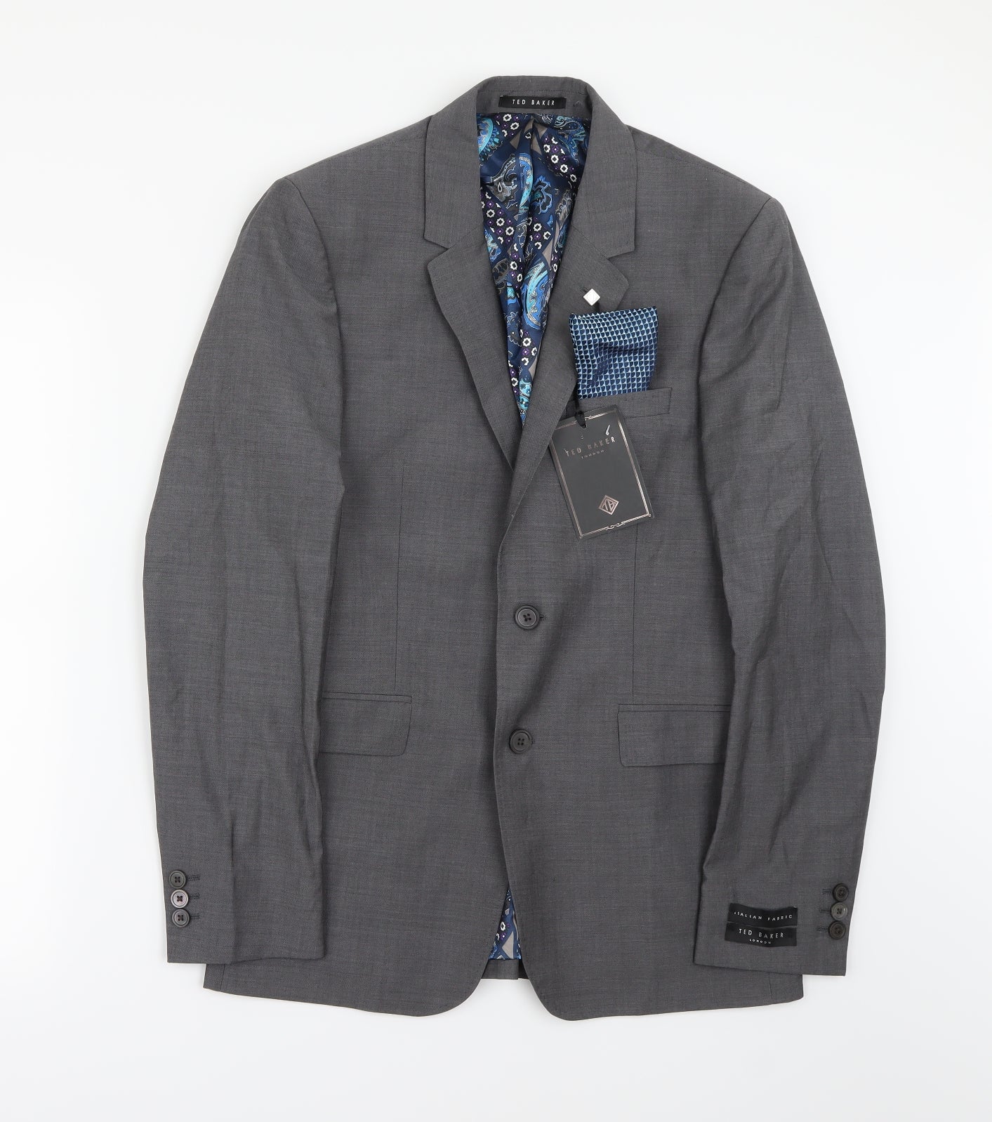 Ted Baker  Mens Grey   Jacket Suit Jacket Size 36