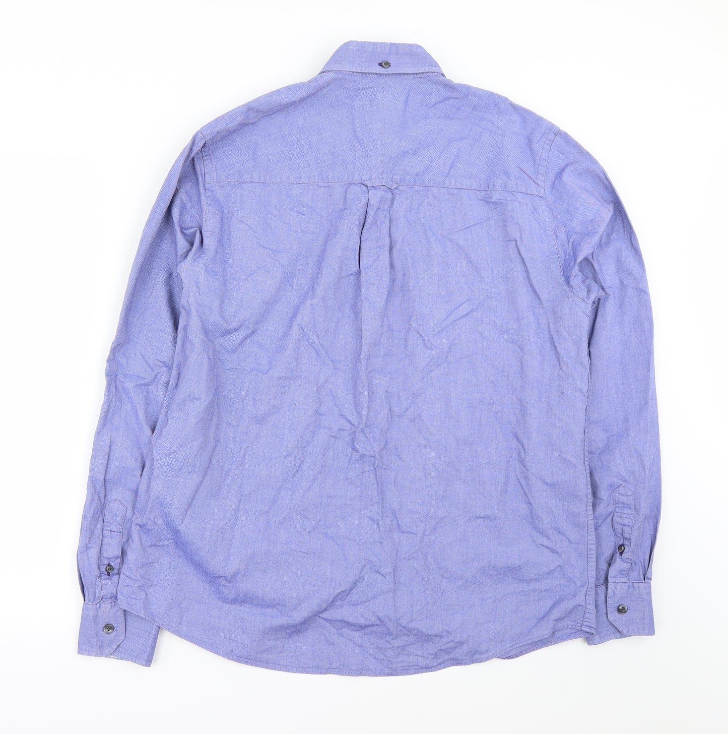 John Lewis Mens Blue    Button-Up Size L