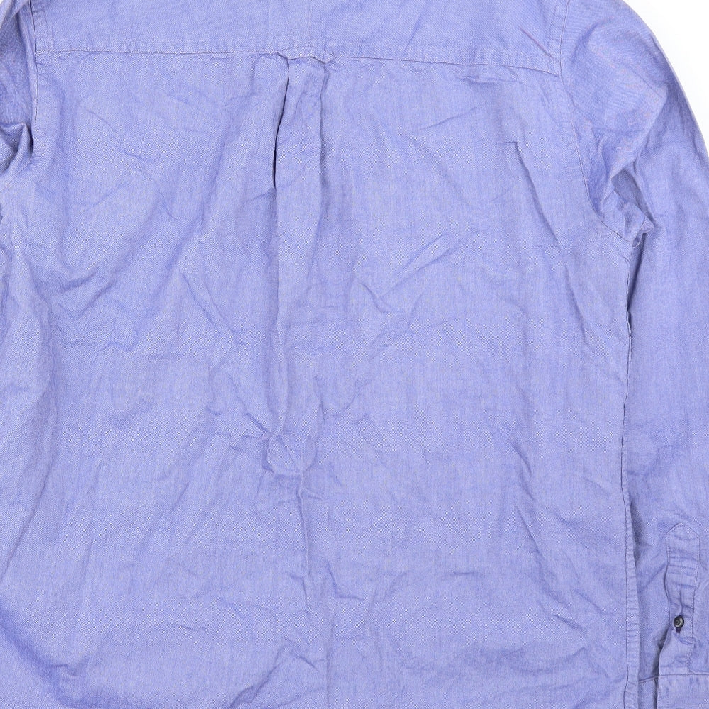 John Lewis Mens Blue    Button-Up Size L