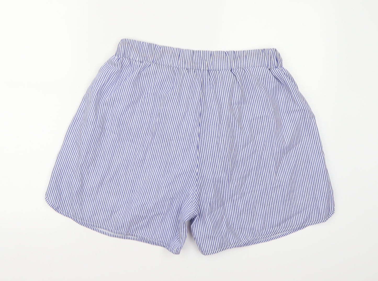 MissLook Womens Blue Striped  Sweat Shorts Size 2XL