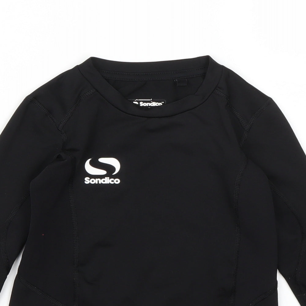 Sandico Boys Black   Pullover Button-Up Size 5-6 Years