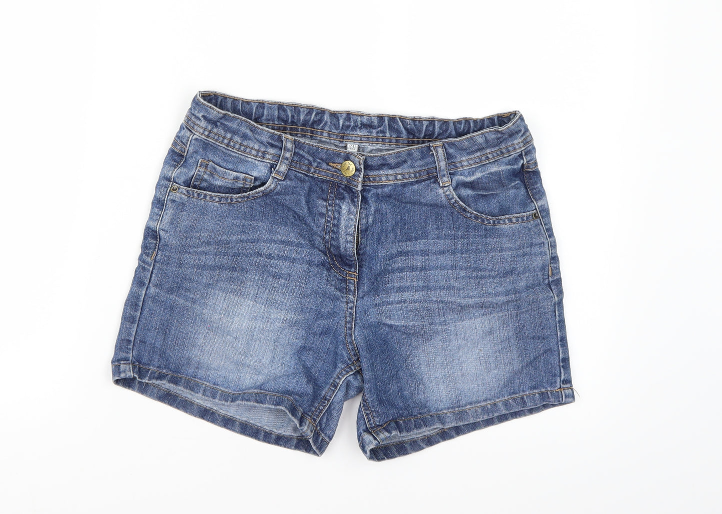 Marks and Spencer Girls Black  Denim Hot Pants Shorts Size 12-13 Years