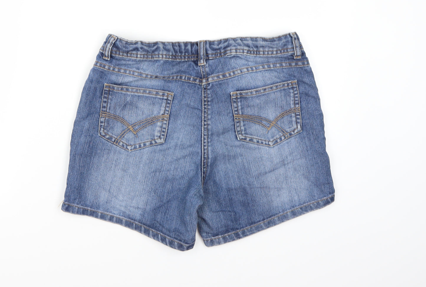 Marks and Spencer Girls Black  Denim Hot Pants Shorts Size 12-13 Years